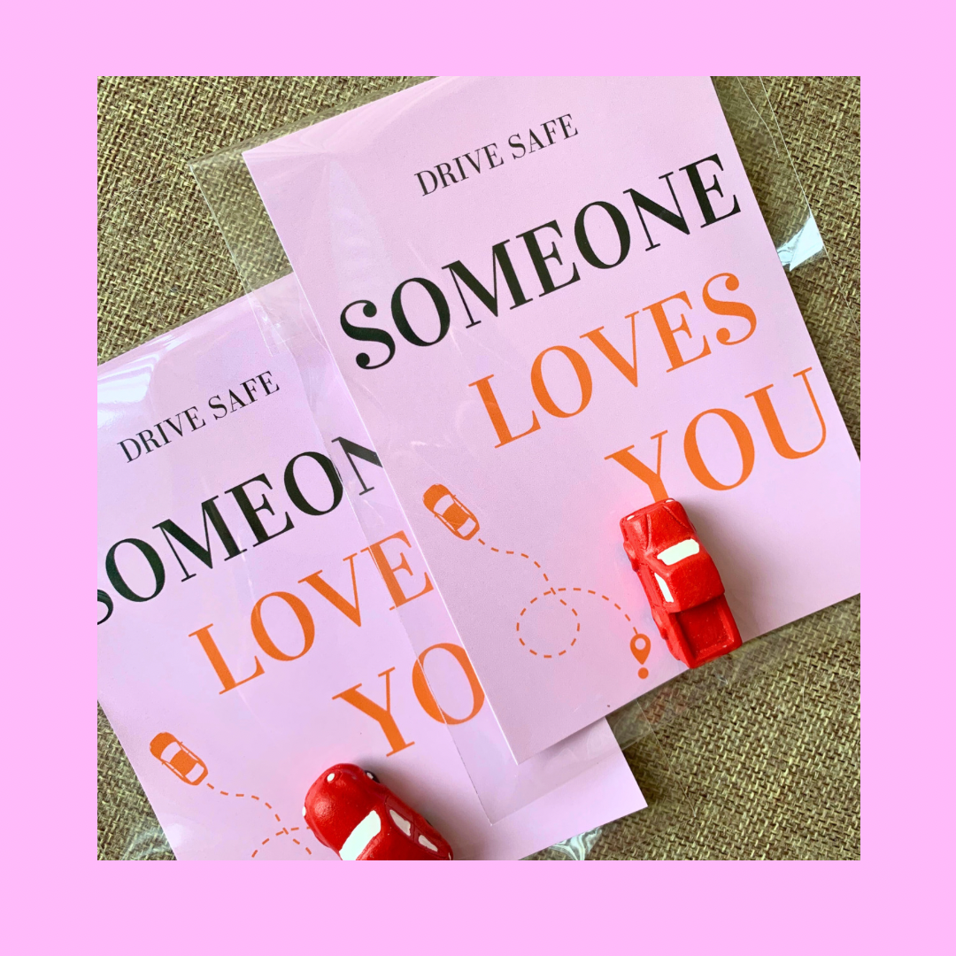 Drive safe, someone loves you kaart & geluks amulet