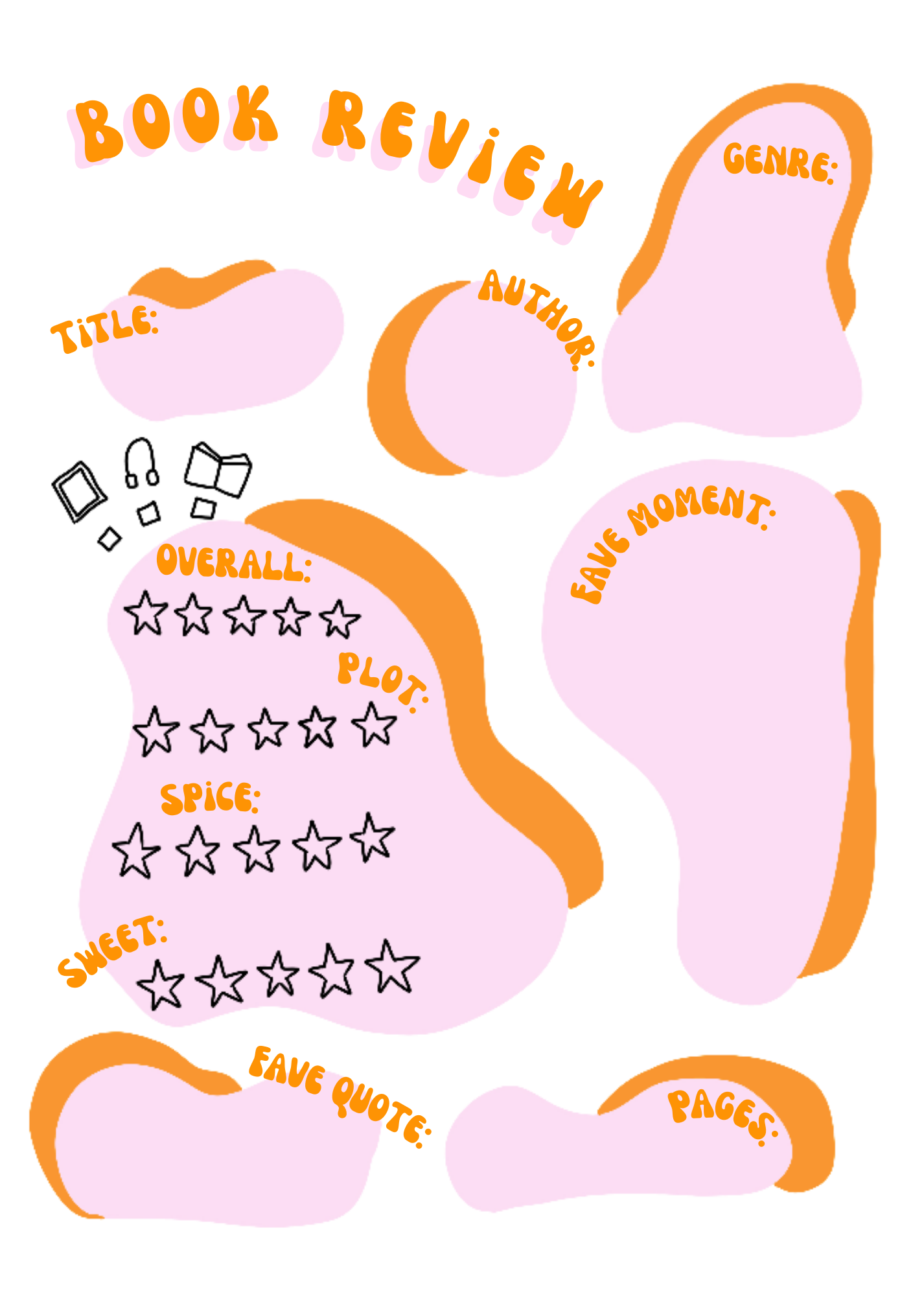 Book journal oranje-roze