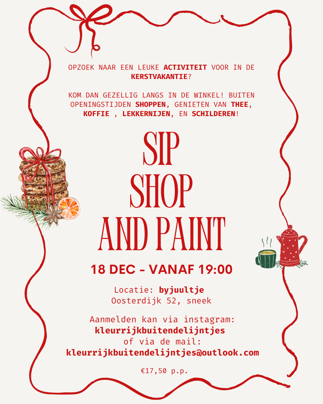Sip, shop and paint!