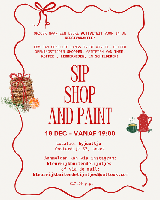 Sip, shop and paint!