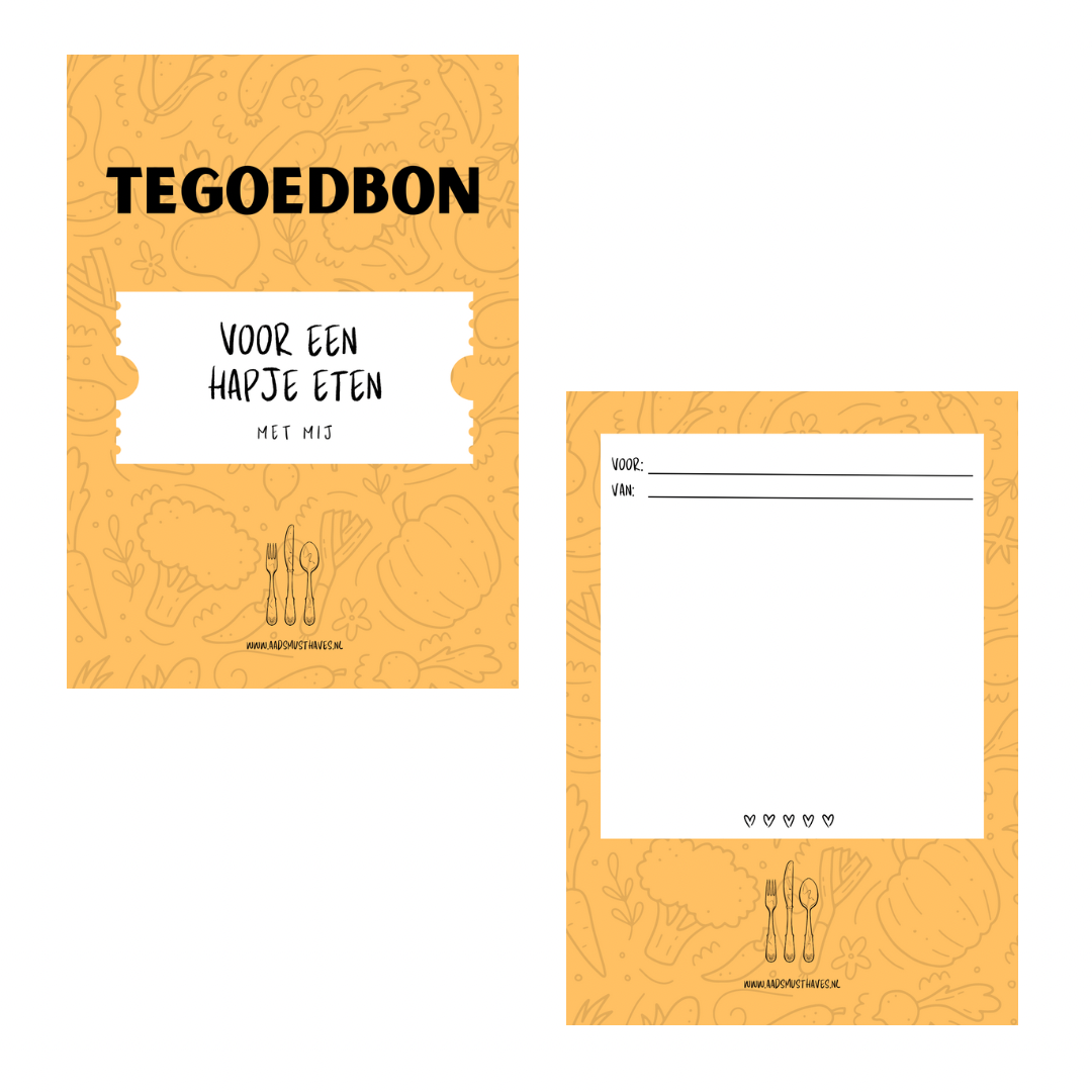 Tegoedbon voor een hapje eten