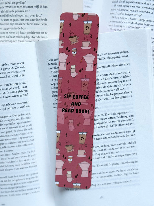 Bookmark - sip coffee and read books