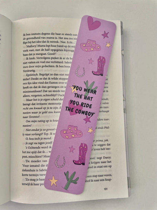 Bookmark - you wear the hat, you ride the cowboy