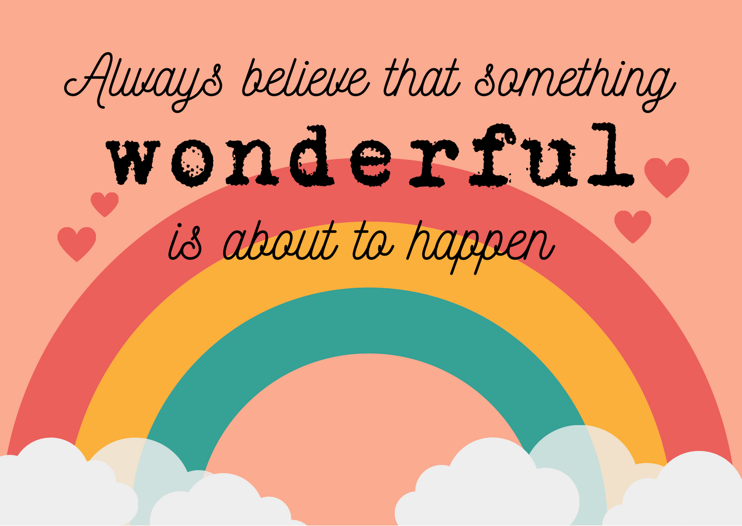 Kaart met quote wonderful