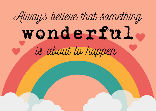 Kaart met quote wonderful