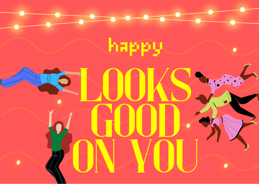 Kaart met quote happy