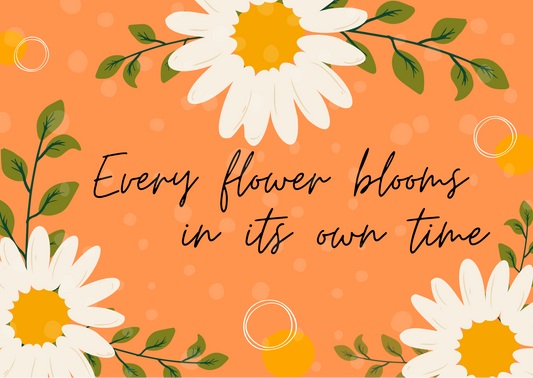 Kaart met quote flower