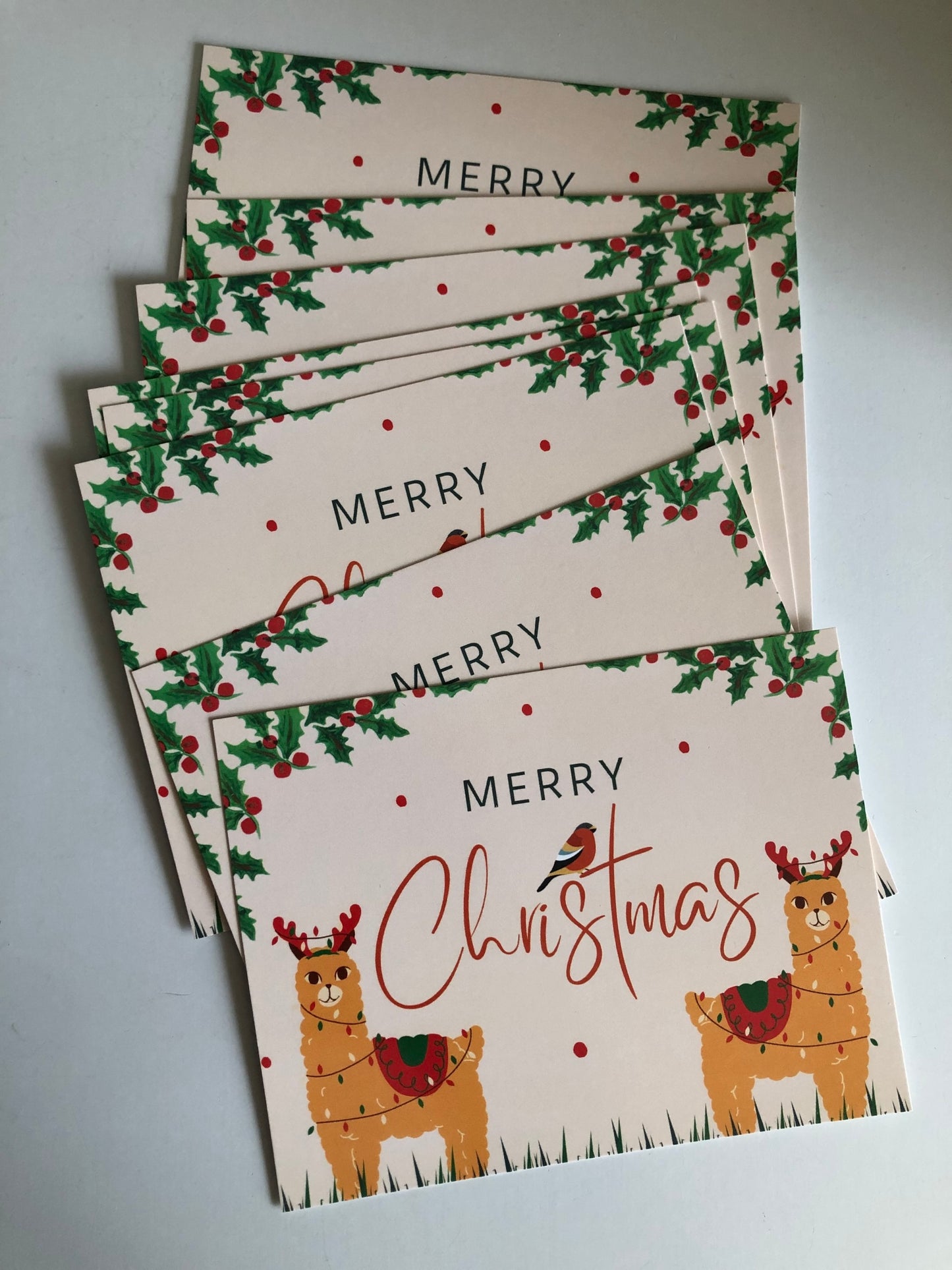 Kerstkaart alpaca’s